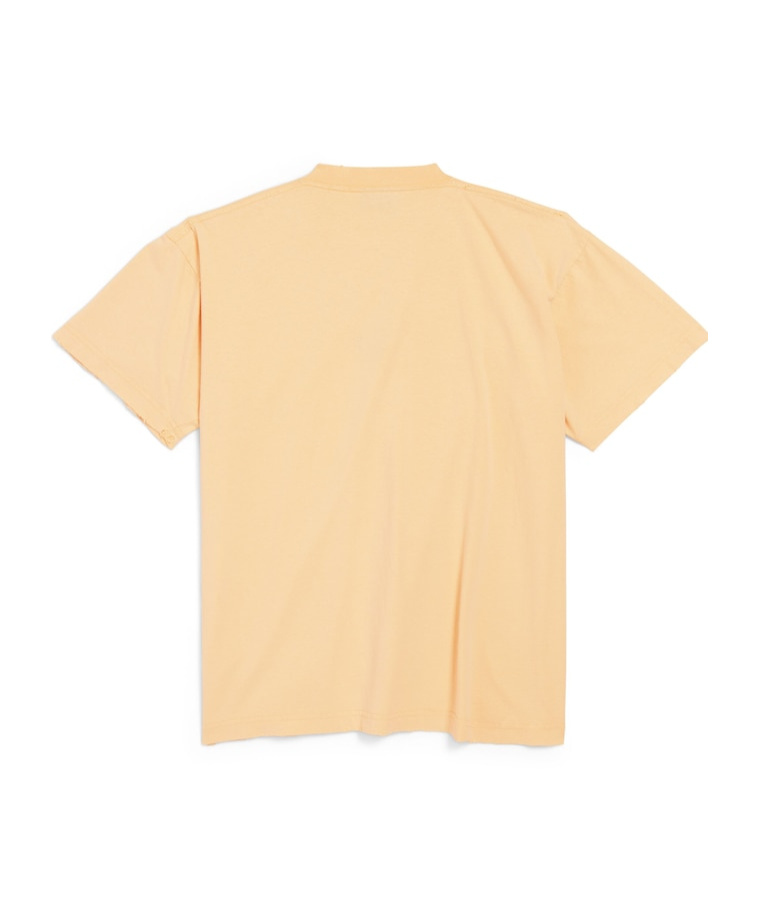 Balenciaga Crew Neck Short Sleeves Soft Fabric In Light Yellow