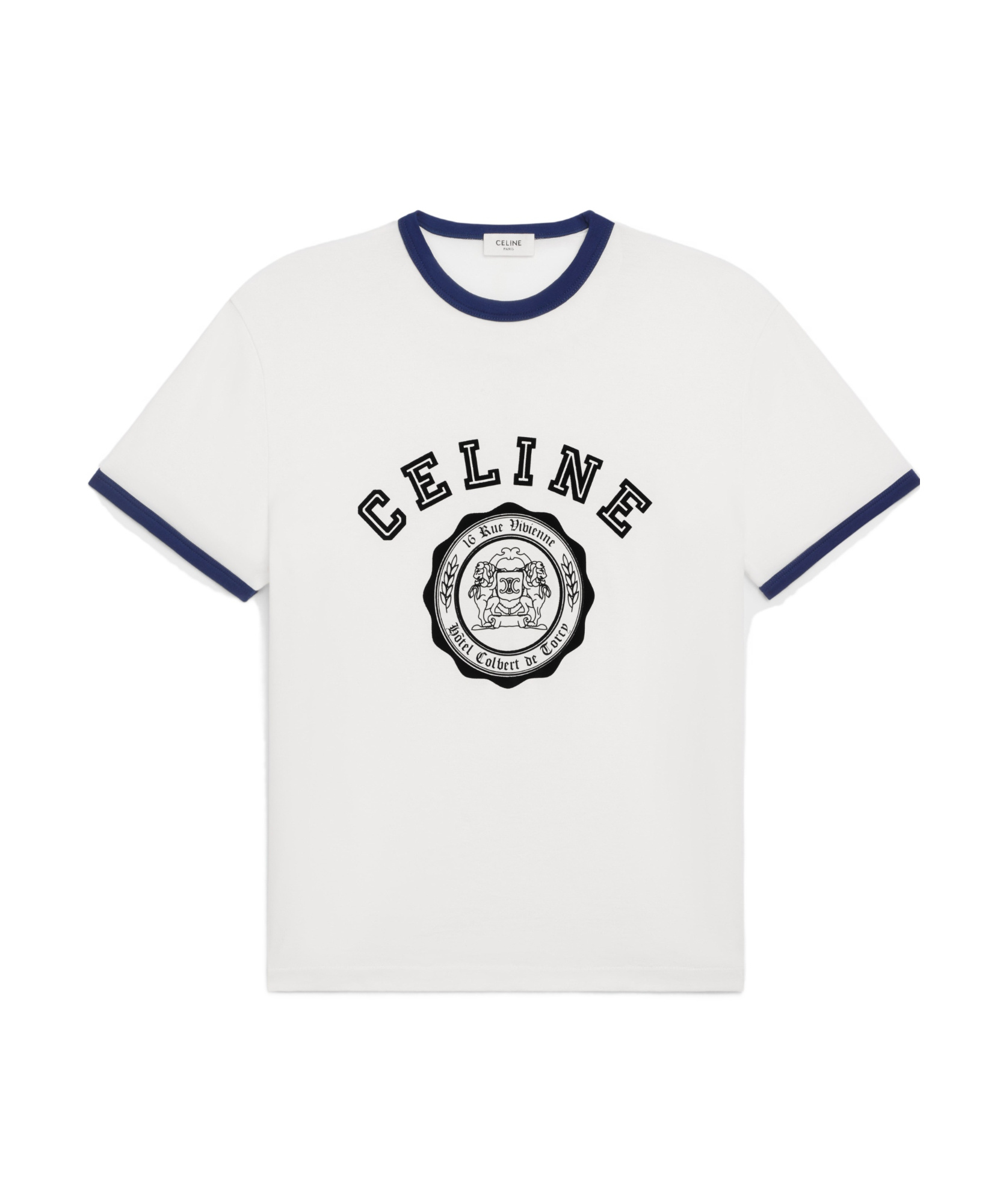 Celine Logo Short-sleeved T-shirt In White