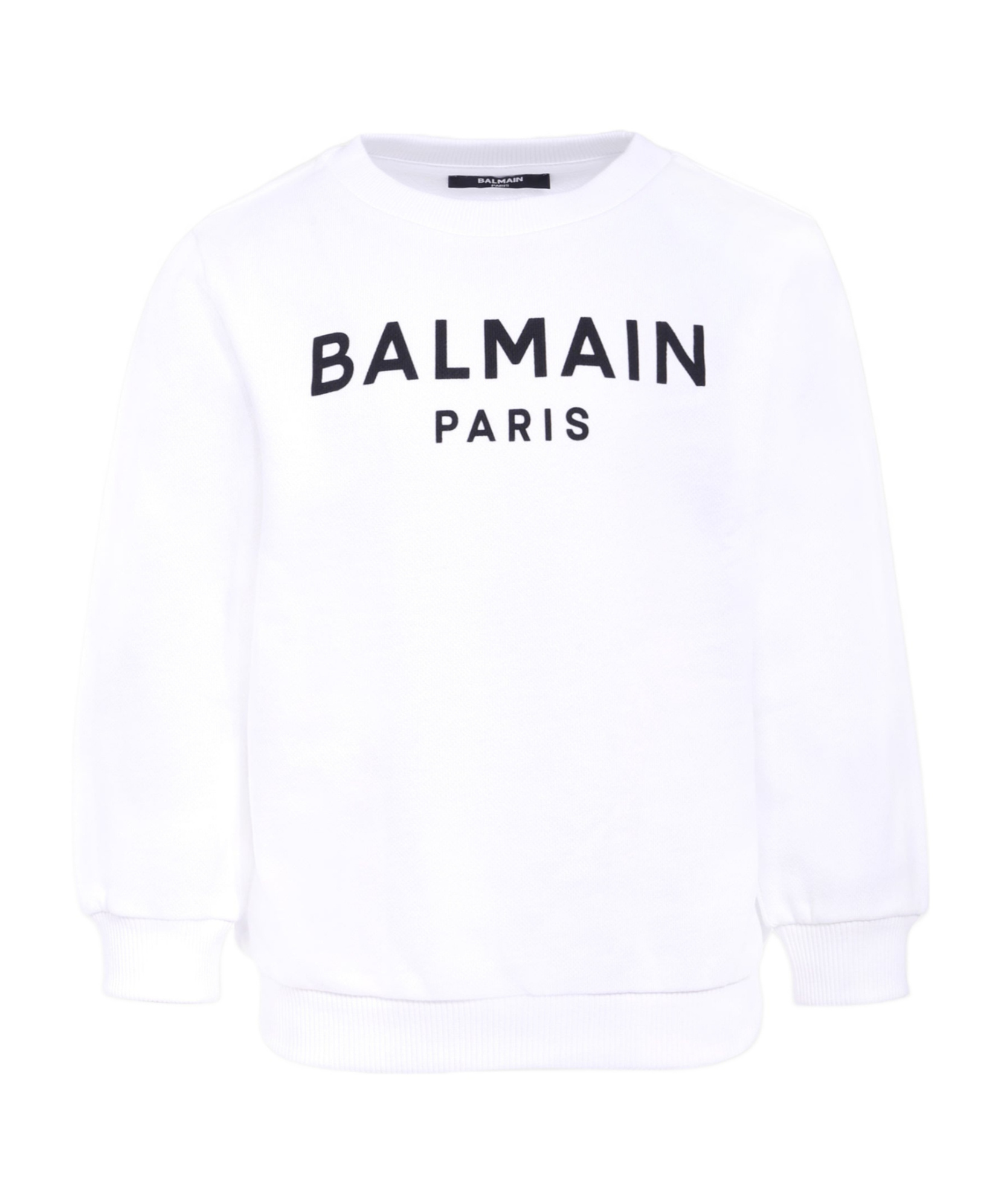 Balmain Logo-print Cotton Sweatshirt In Black