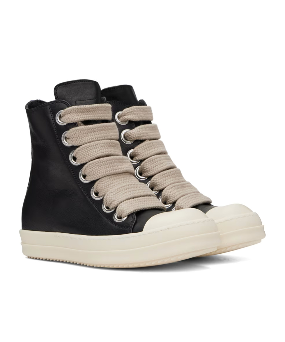 RICK OWENS JUMBOLACED HIGH-TOP SNEAKERS