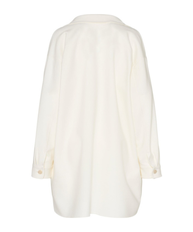 Max Mara Orlaya Oversized Wool Blend Blazer In White