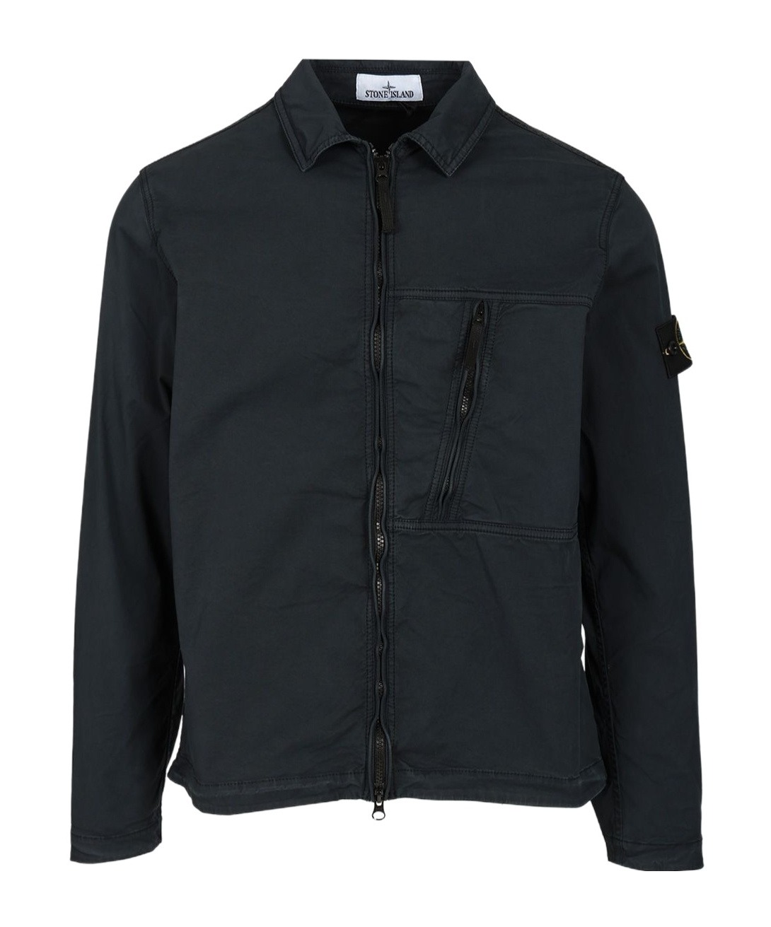 Stone Island Zip-fastening Pocket Shirt Jacket In Blue