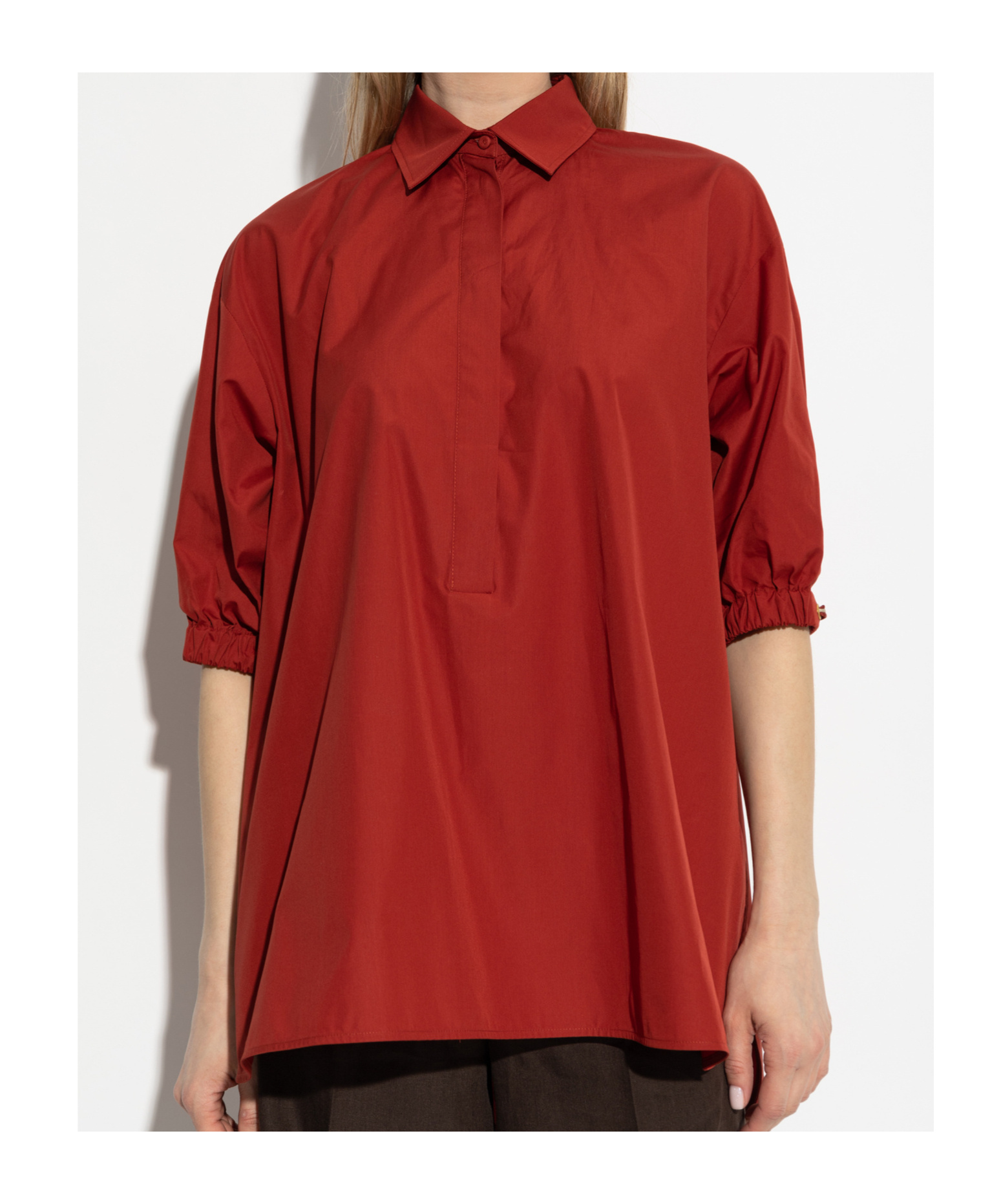 MAX MARA LAPEL SHORT-SLEEVED SHIRT