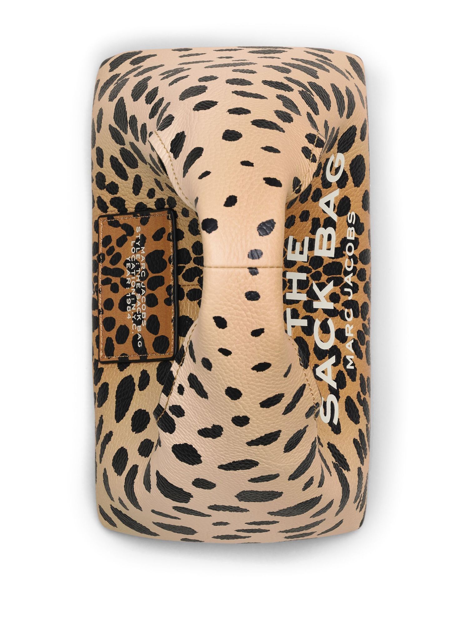Marc Jacobs The Sack Mini Leopard-print Leather Top Handle Bag In Brown