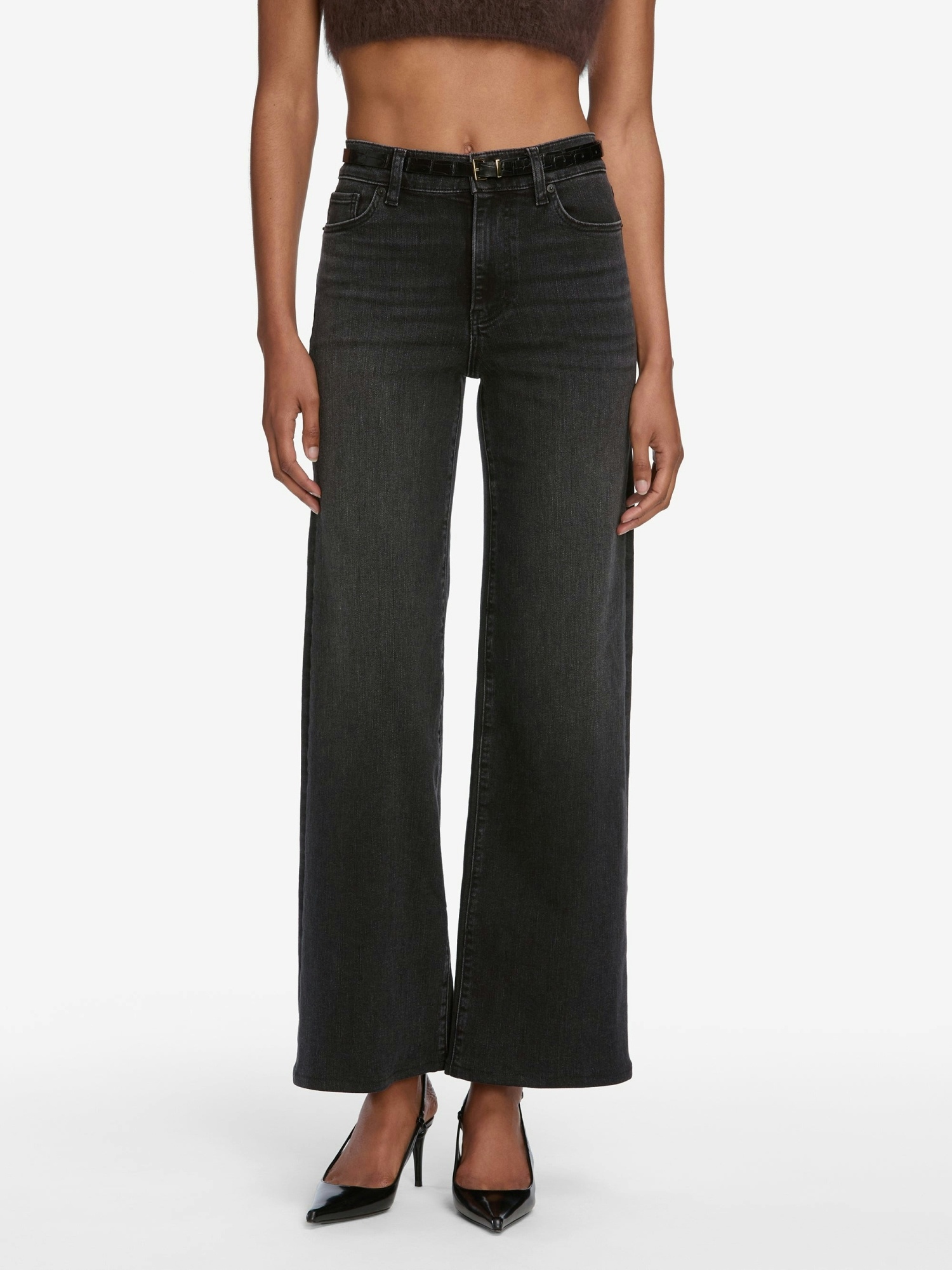 Frame Stretch-cotton Jeans In Black