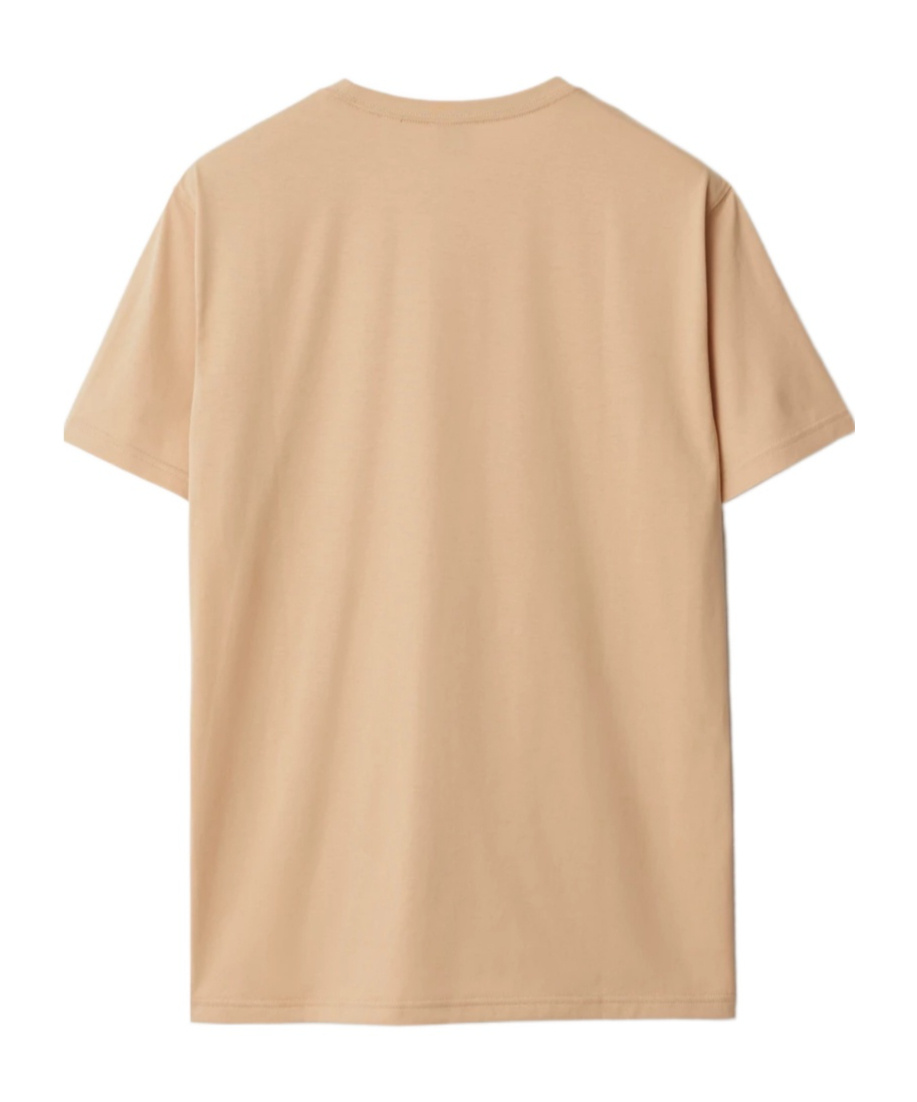 Burberry T-shirt With Round Neck And Short Sleeves In Nude