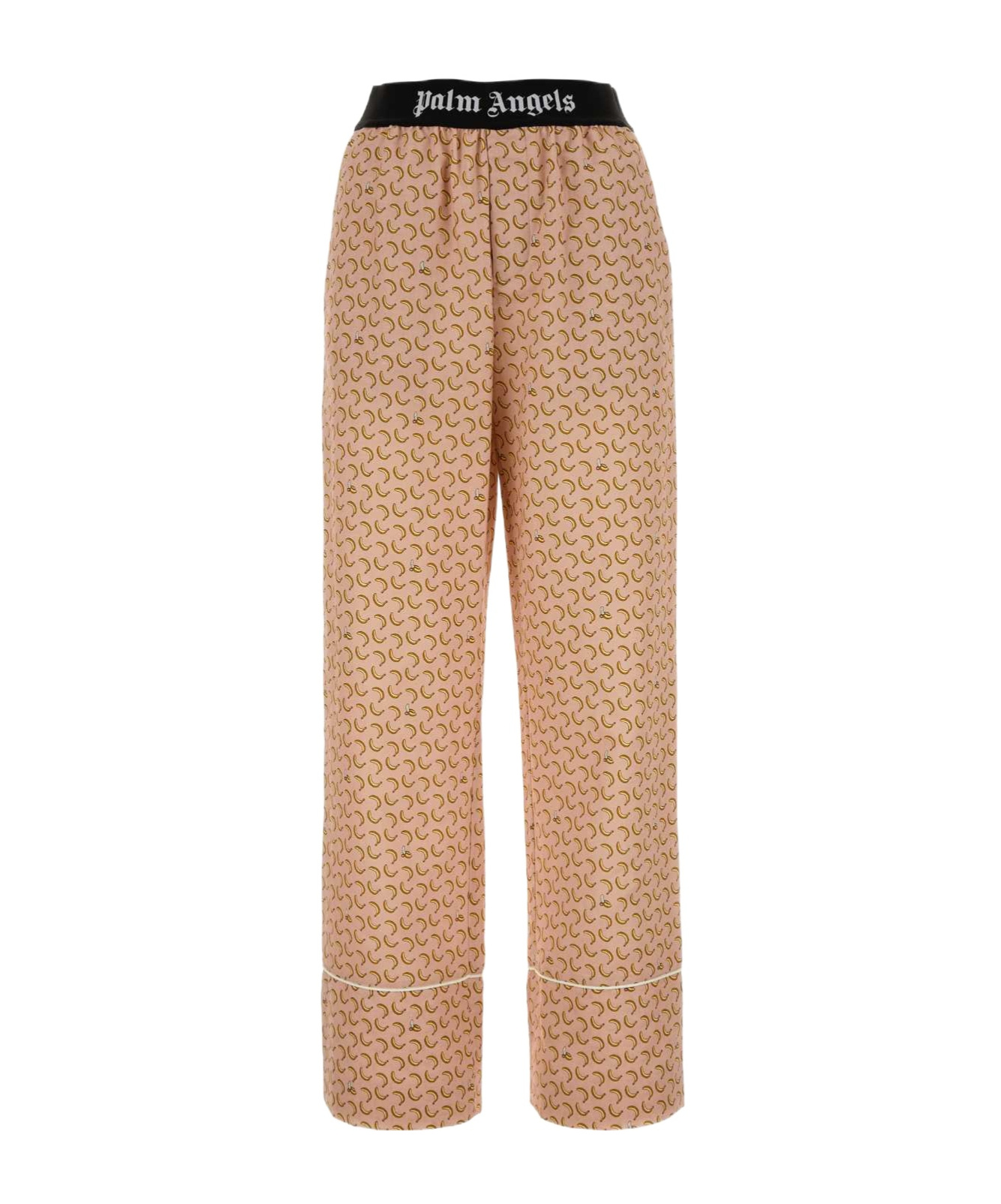 Palm Angels Women's Linen Blend Wide-leg Pant In Nude