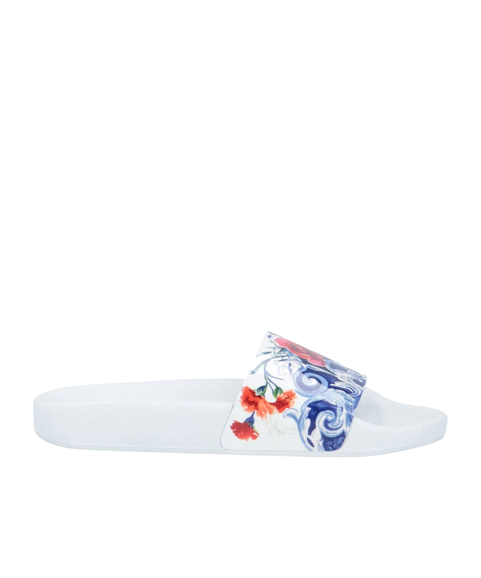 Dolce & Gabbana Printed Slides In White