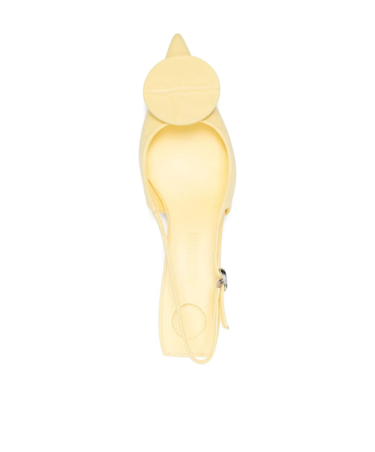 Jacquemus Duelo Calfskin Slingbacks Pumps In Yellow