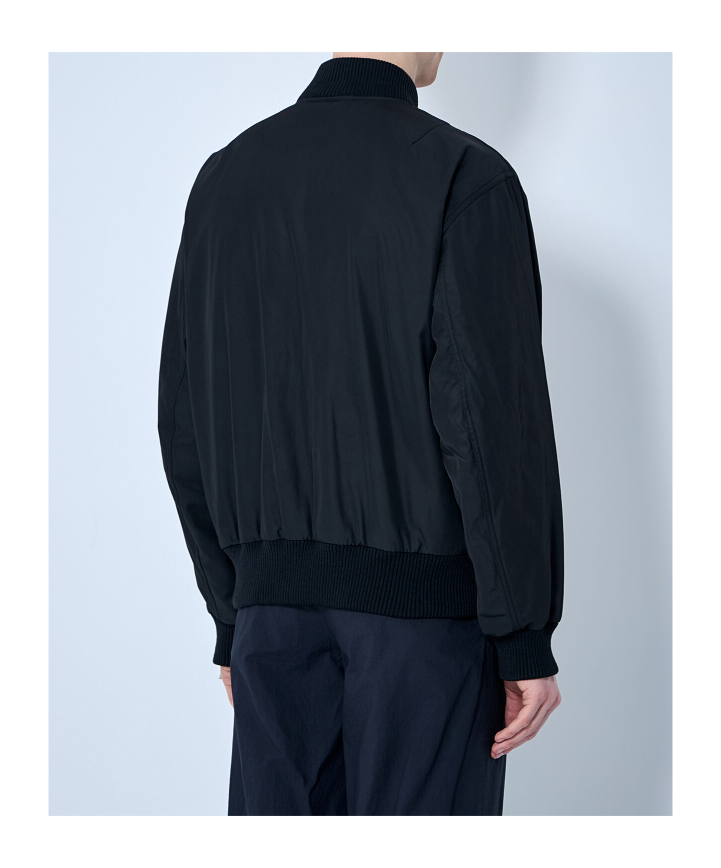 Dries Van Noten Men Nylon Bomber Jacket In Blue