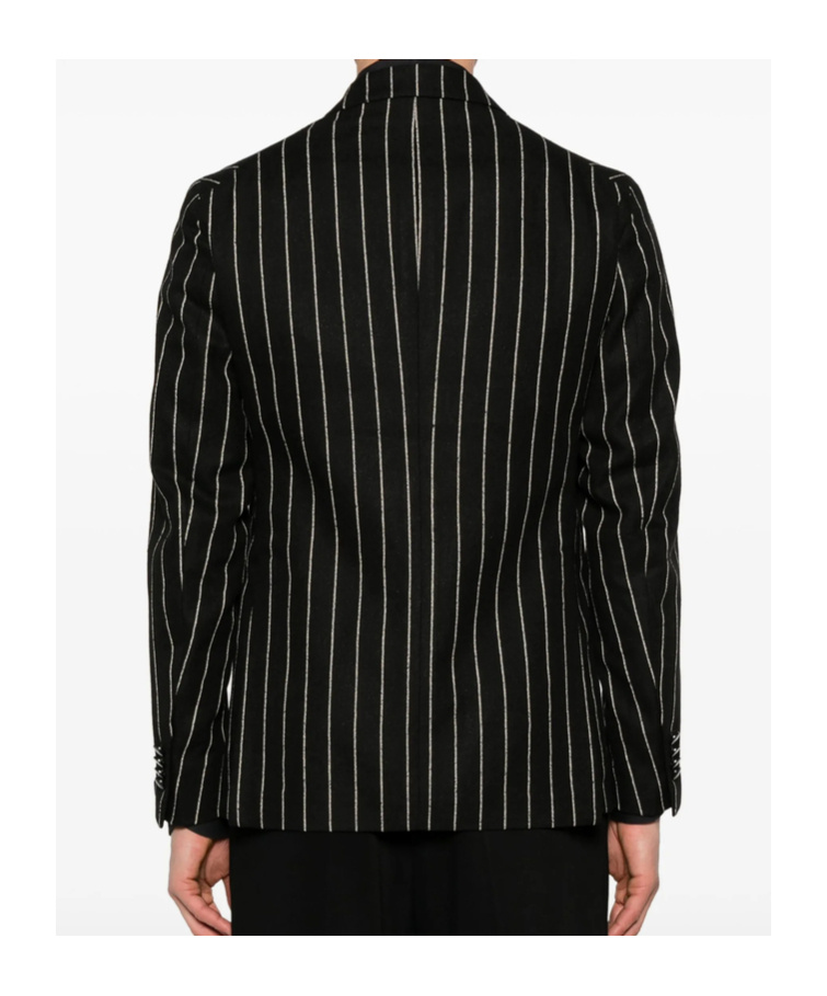 Shop Tagliatore Double Breasted Button Closure Jacket In Black