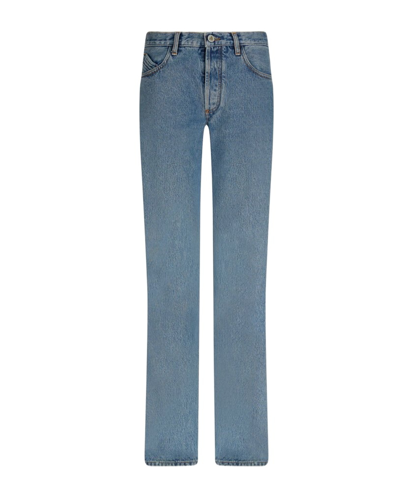 Attico Extra Long Slouchy Denim Jeans For Tall Individuals In Blue