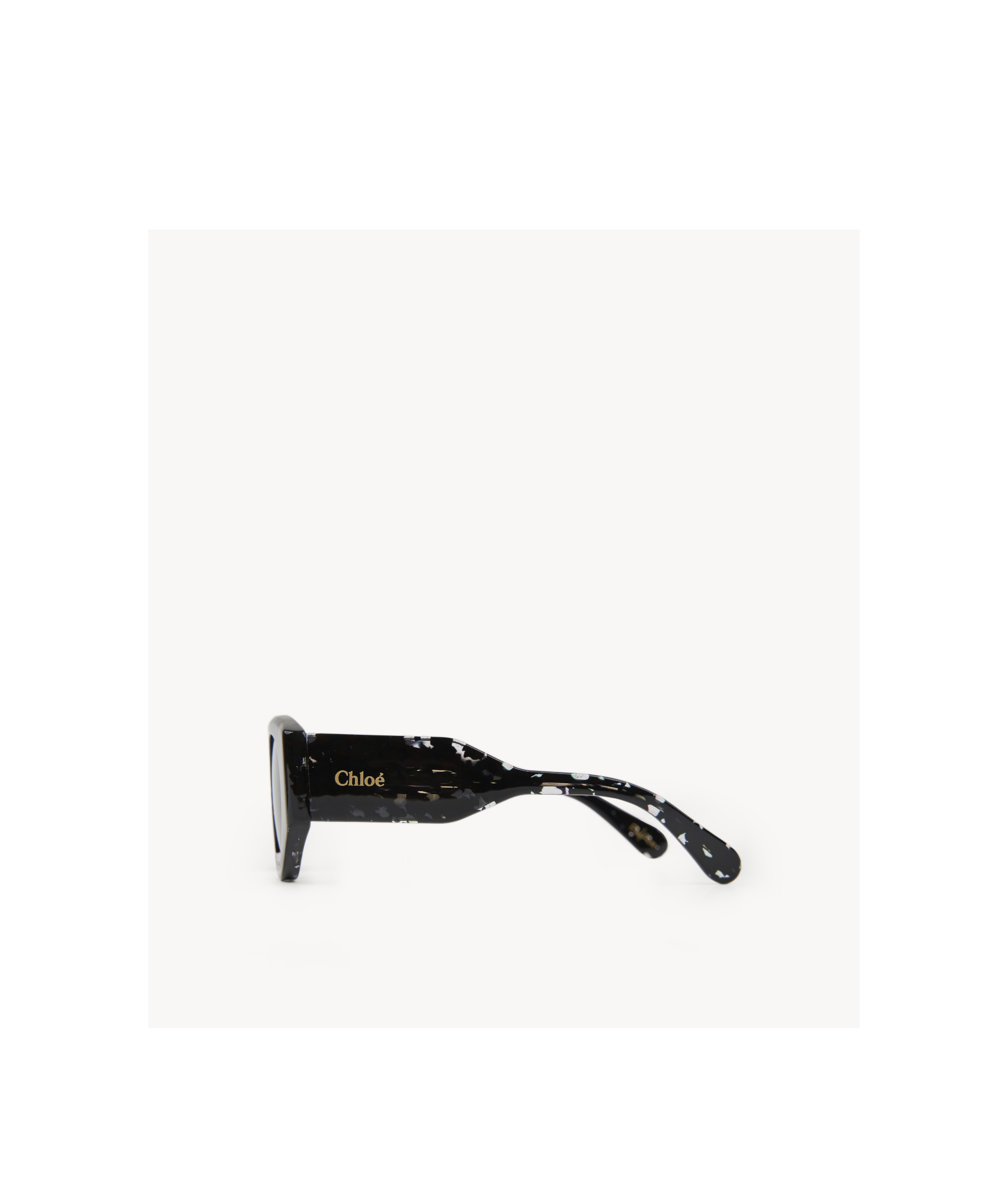 Chloé Square-framed Sunglasses With Logo-lettering In Black