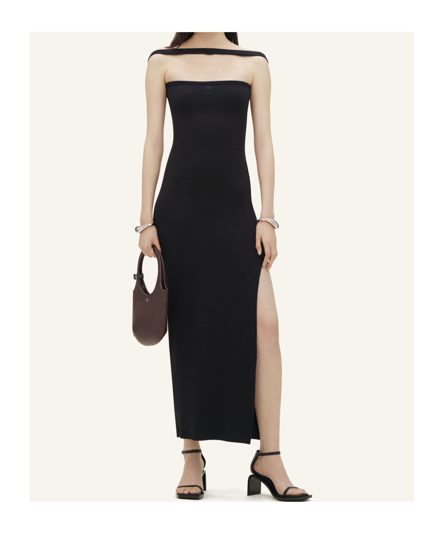 Shop Courrèges Hyperbole 90's Maxi Dress In Black