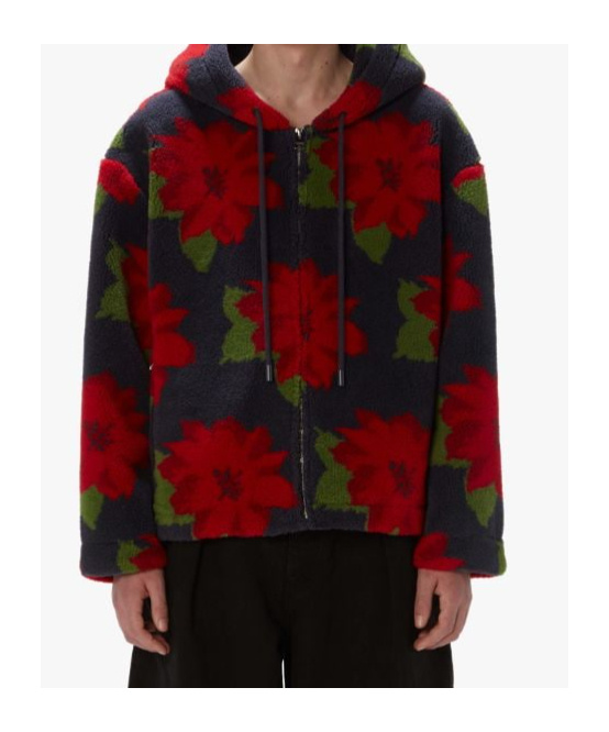 JW ANDERSON FLORAL-PRINT HOODED JACKET