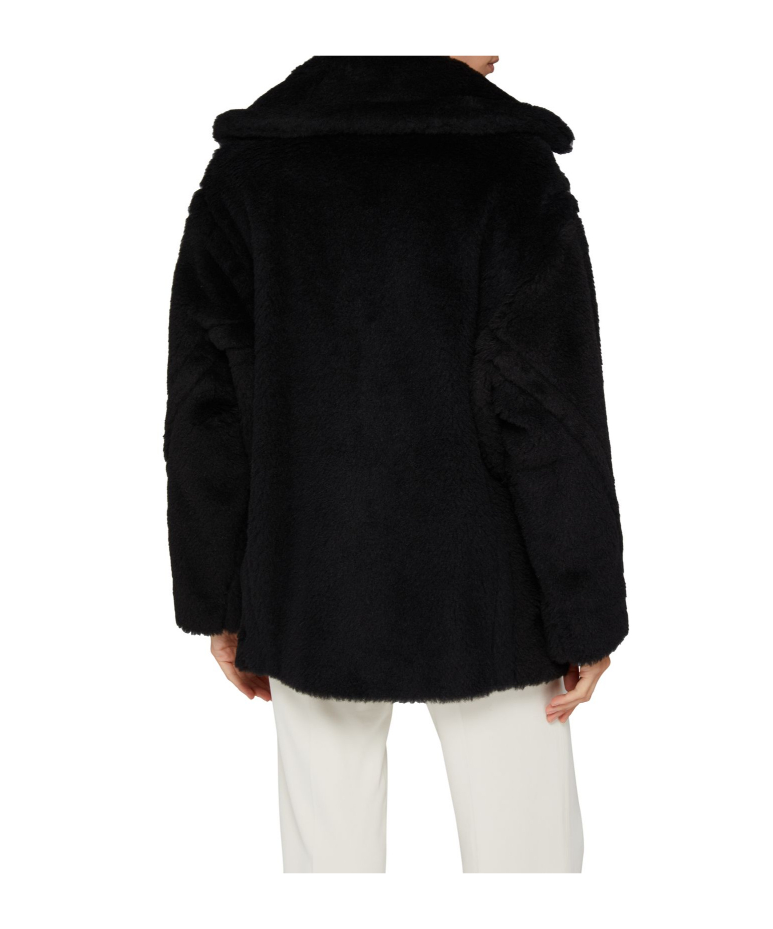 Shop Max Mara Long-sleeved Coat In Black