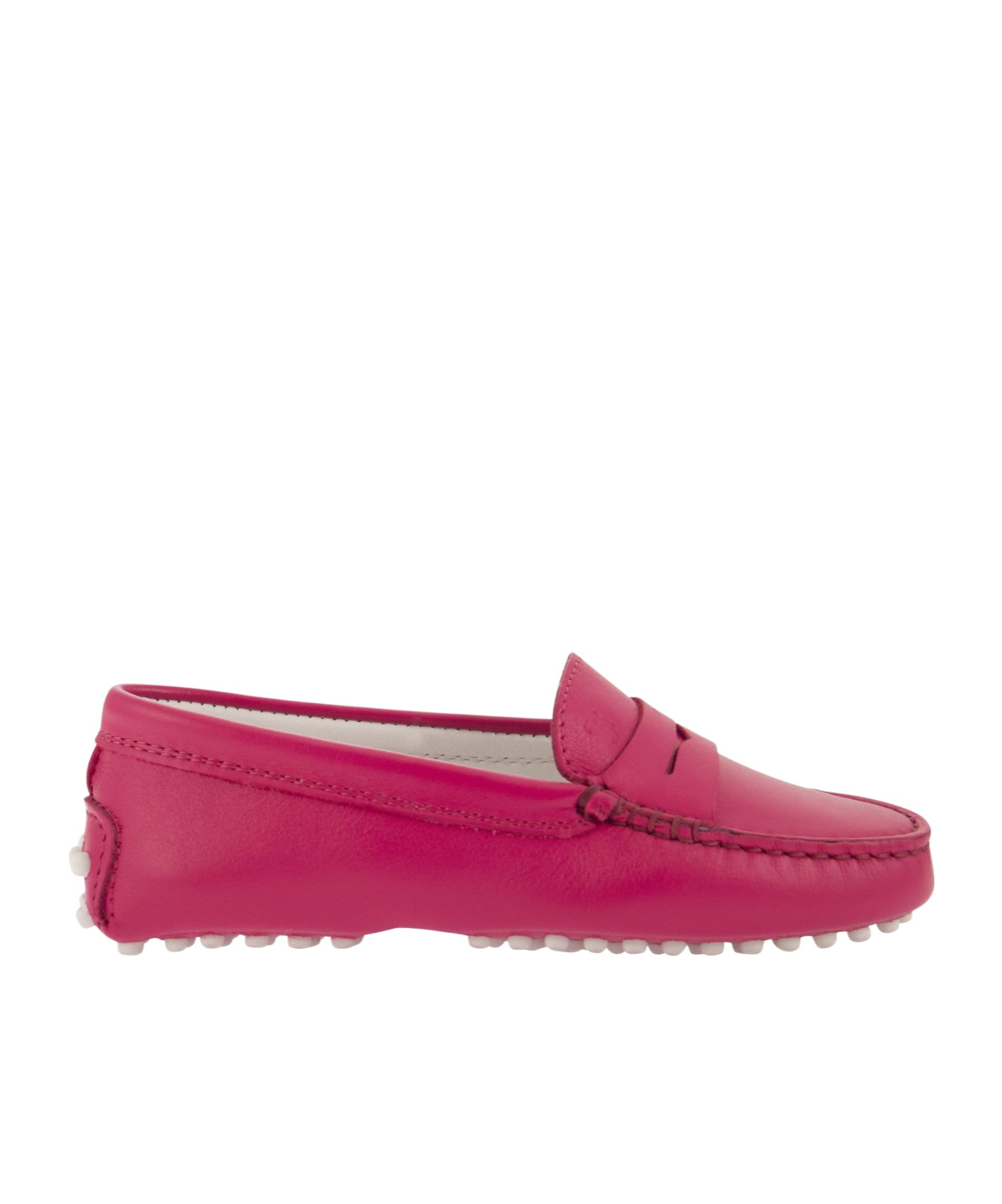 Tod's Round Head Loafer Shoes In Pink