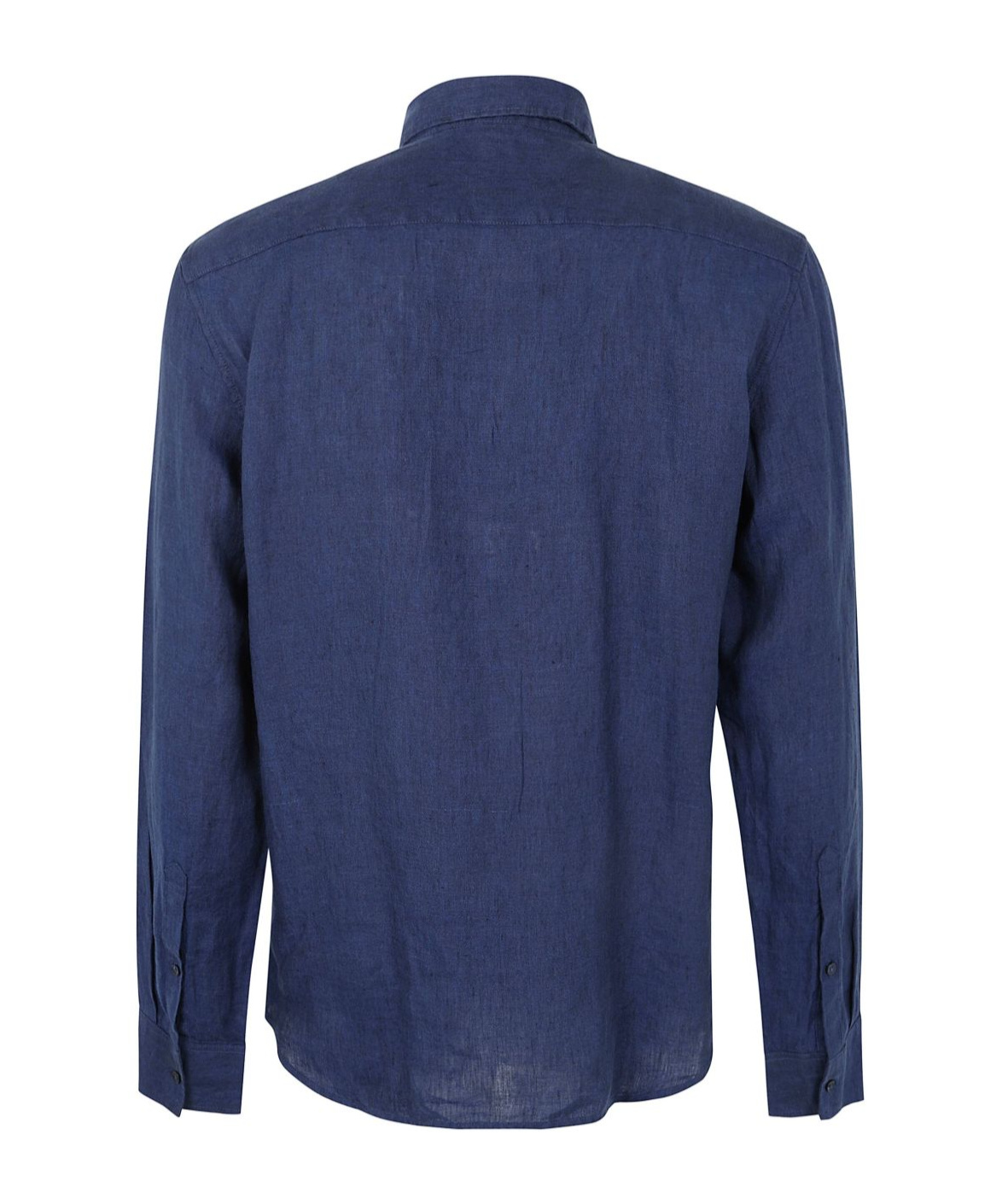 Michael Kors Tailored Shirt With Long Sleeves And Button-down Collar In Blue