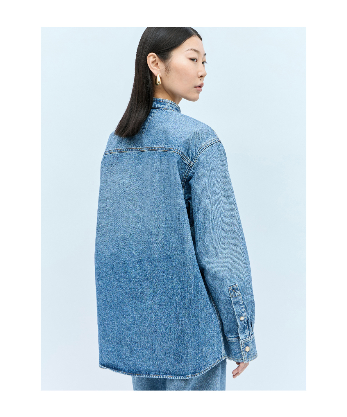 Shop Bottega Veneta Vintage Denim Shirt In Blue