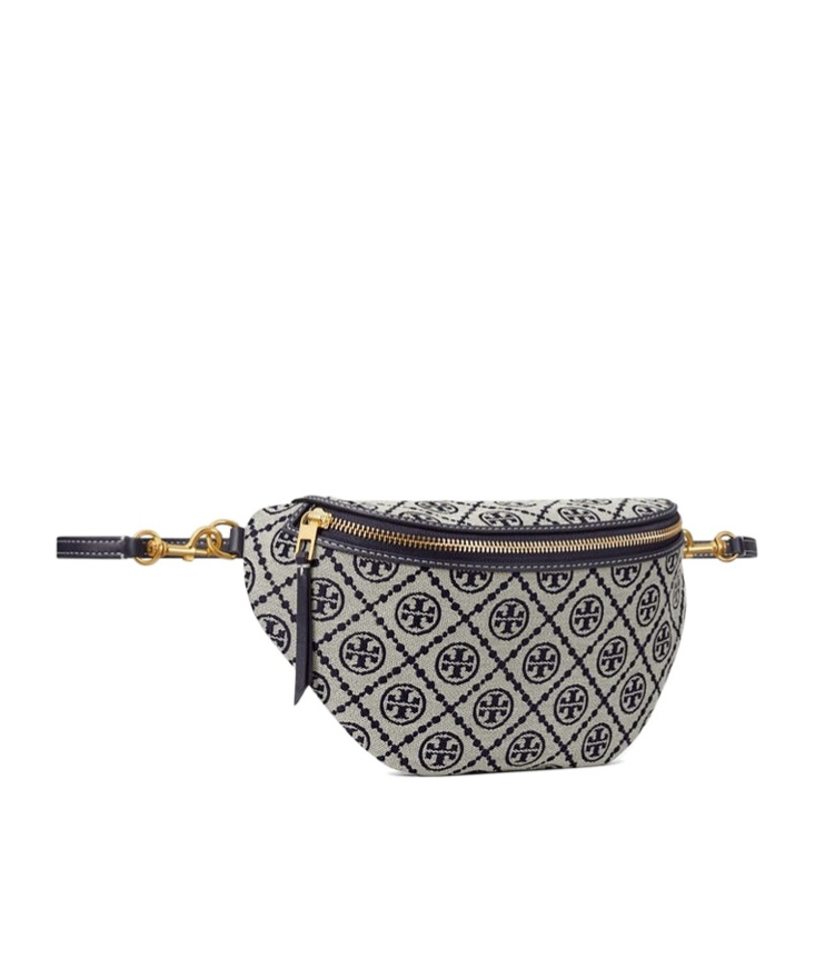 Tory Burch T Monogram Jacquard Belt Bag In Gray
