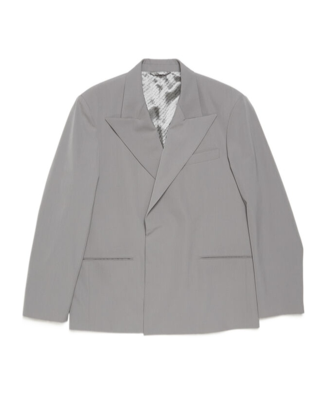 Acne Studios Double-breasted Blazer In Gray