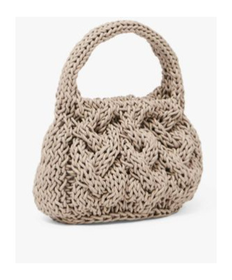 Jw Anderson Small Cable-knit Tote Bag In Nude