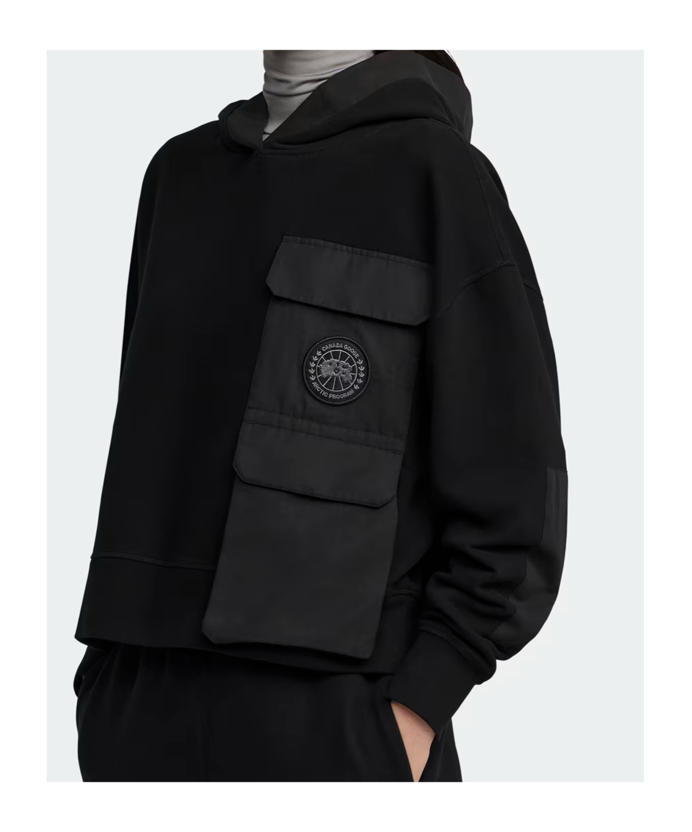 Canada Goose Black Yates Hoodie In Black