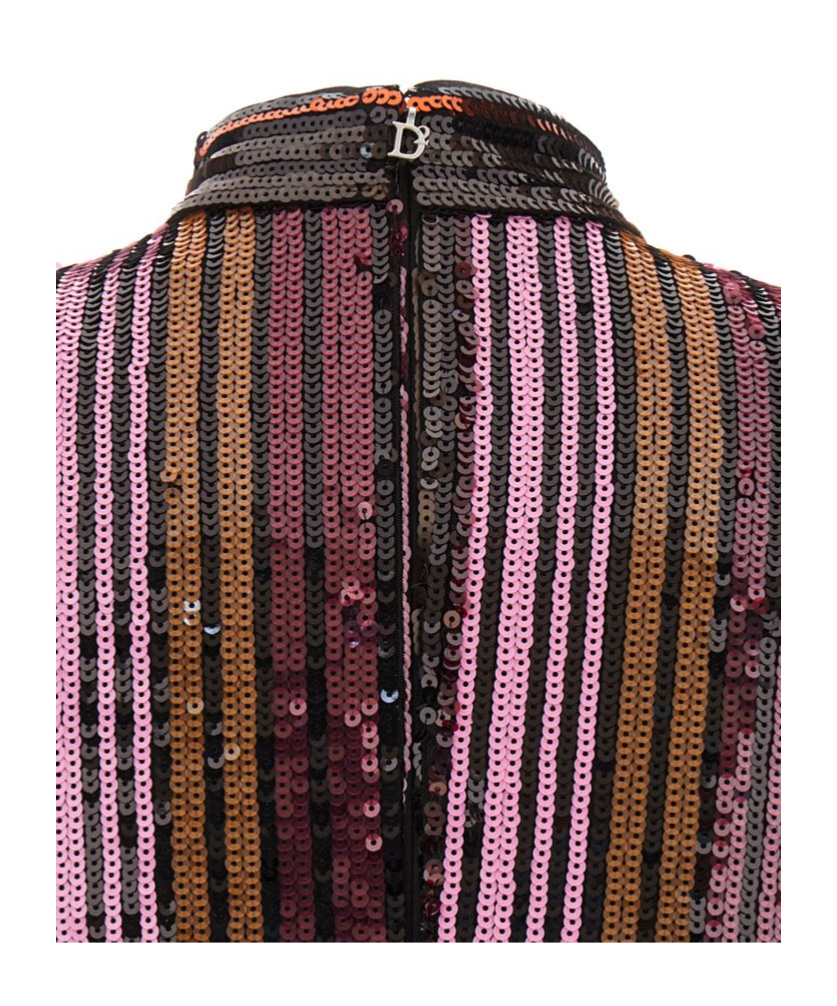 Dsquared2 Disco Queen Sequin-embellished Minidress In Black