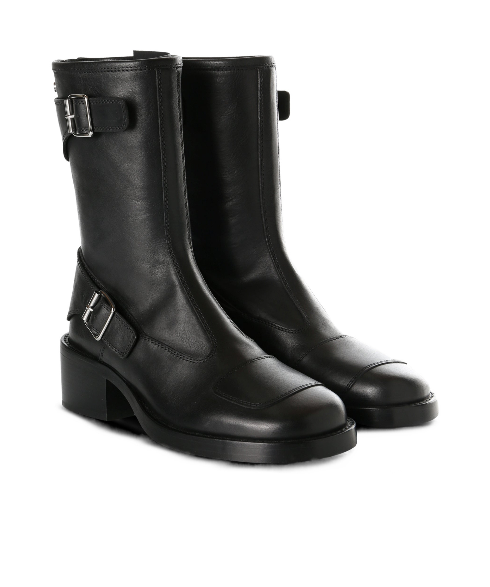 Ann Demeulemeester Balo High Biker Boots In Black
