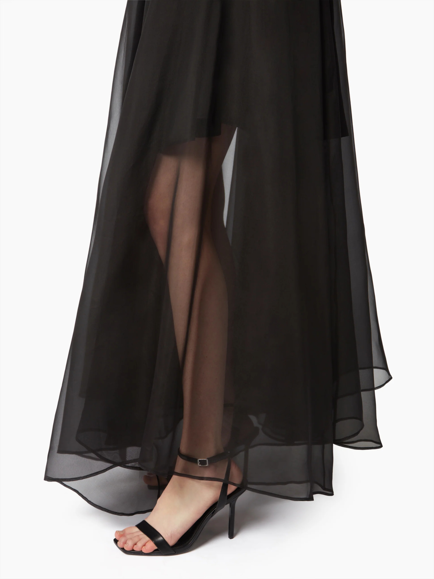Nina Ricci Fluid Halterneck Transparent Dress In Black
