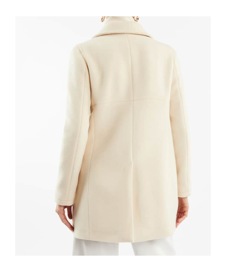 Fay Single-breasted Coat In Nude