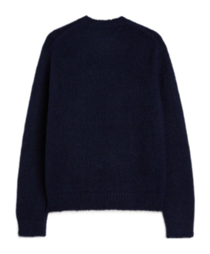 Jil Sander Cs Ns Jumper Knitwear In Blue Wool In Blue