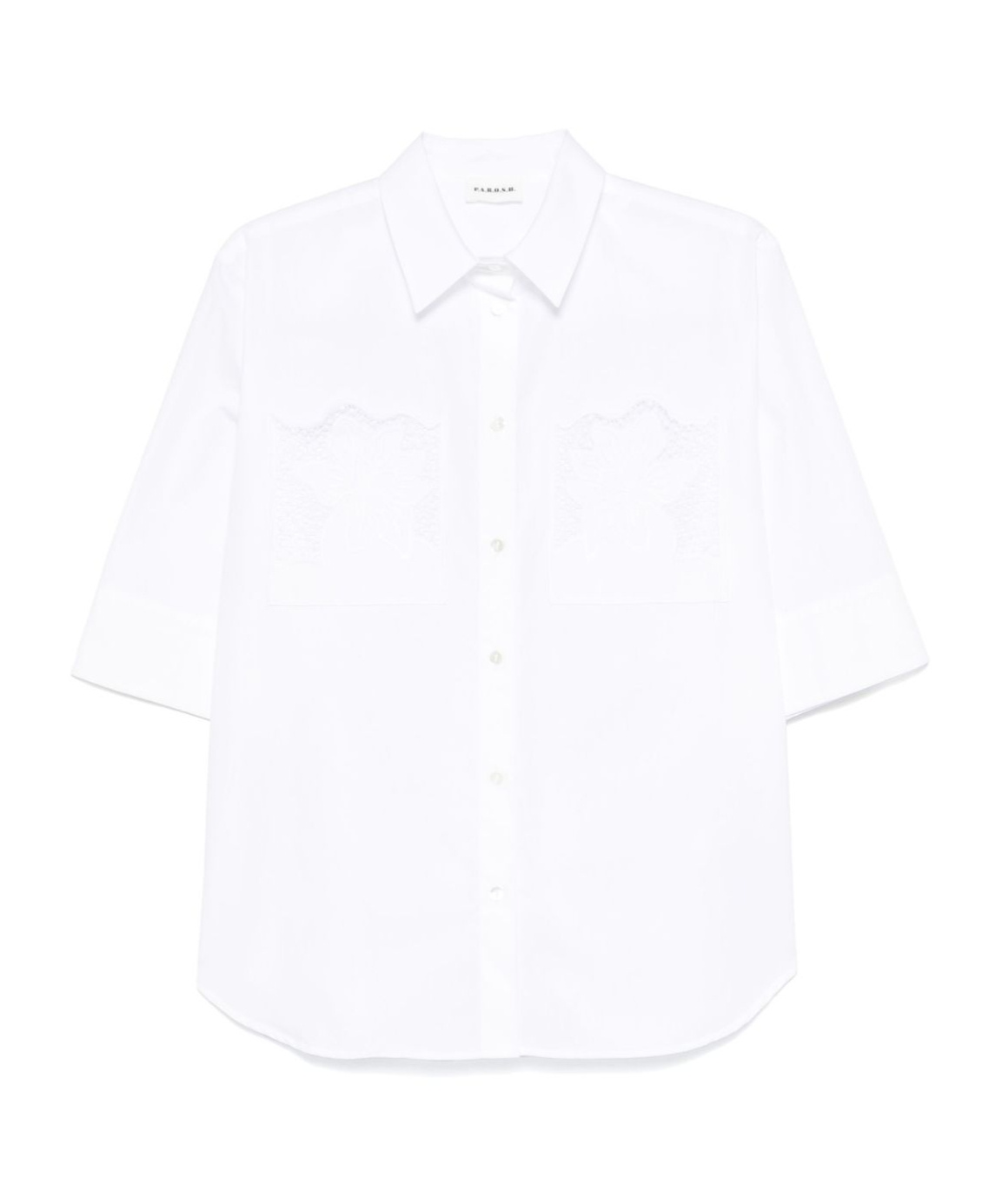 P.a.r.o.s.h Floral-embroidery Shirt In White
