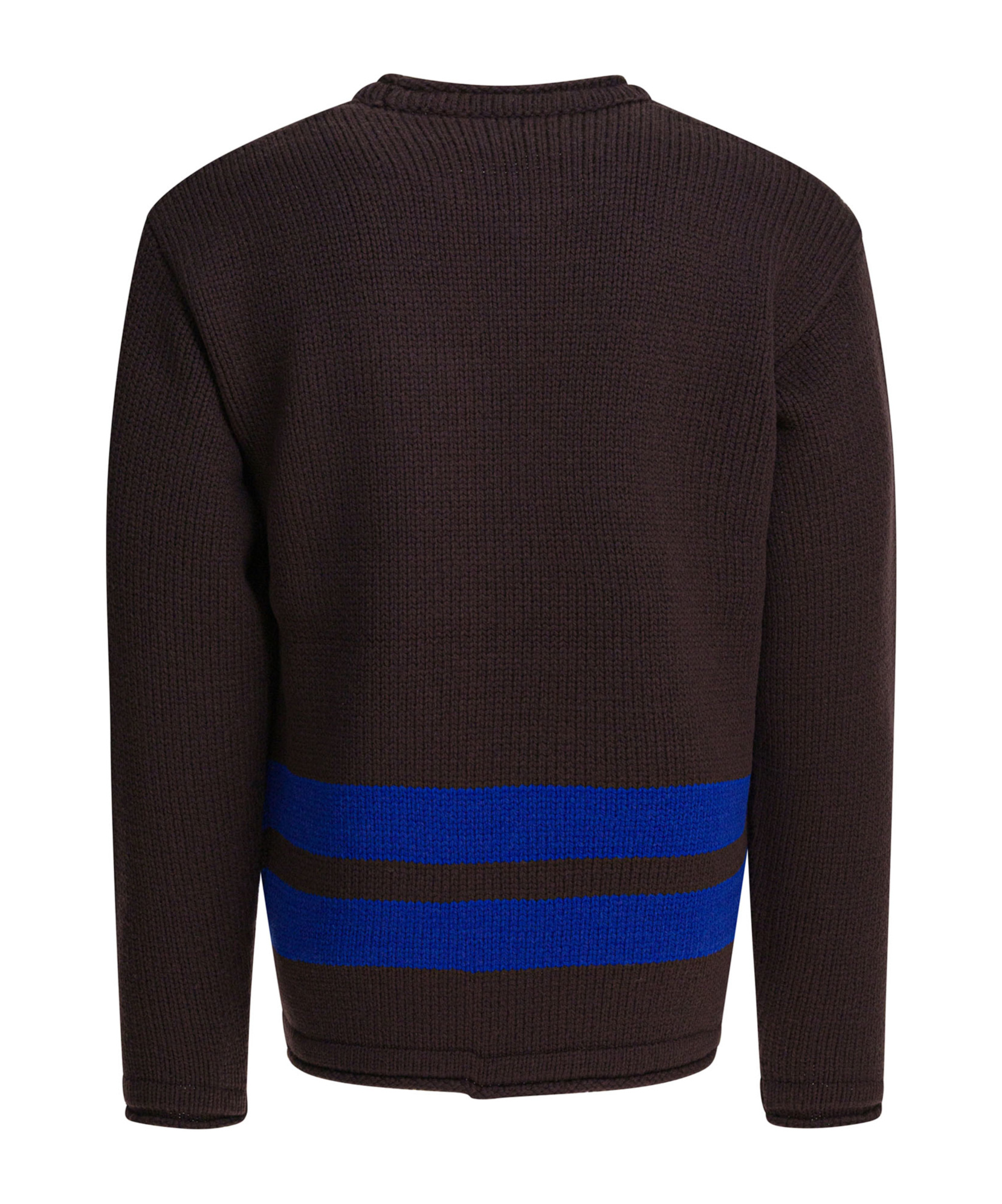 Stone Island Pocket-detail Striped Sweater In Brown