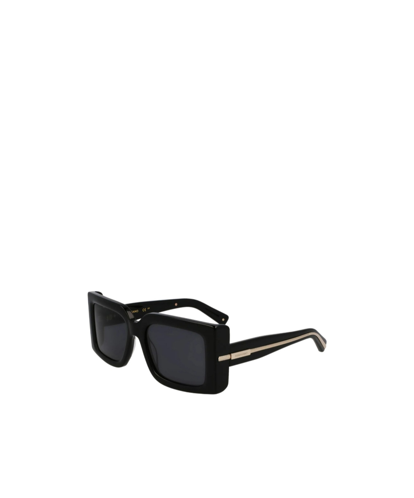 Ferragamo Geometric Sunglasses. In Black