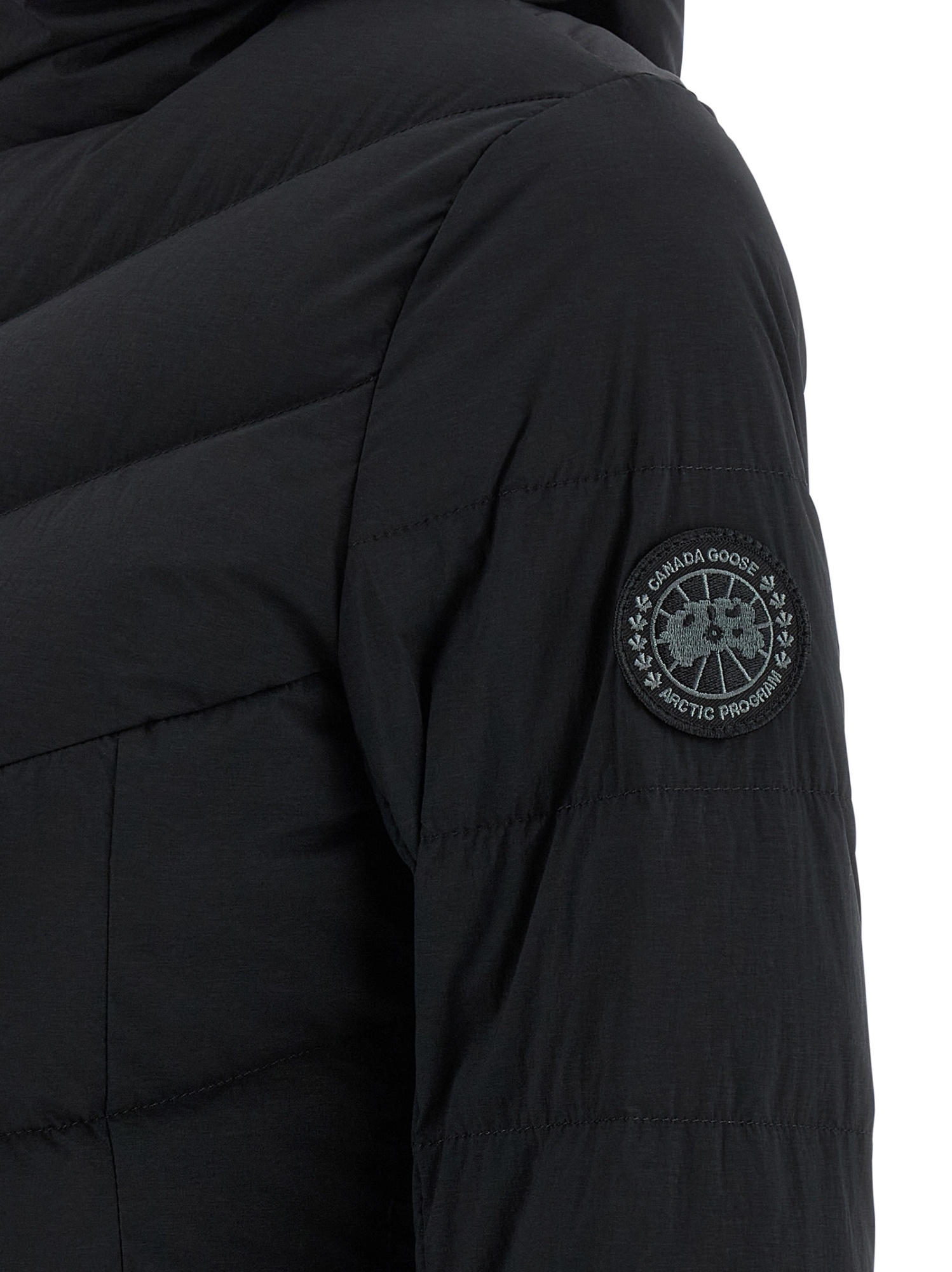 Canada Goose Black Clair Jacket Frontal Zip Closure In Black