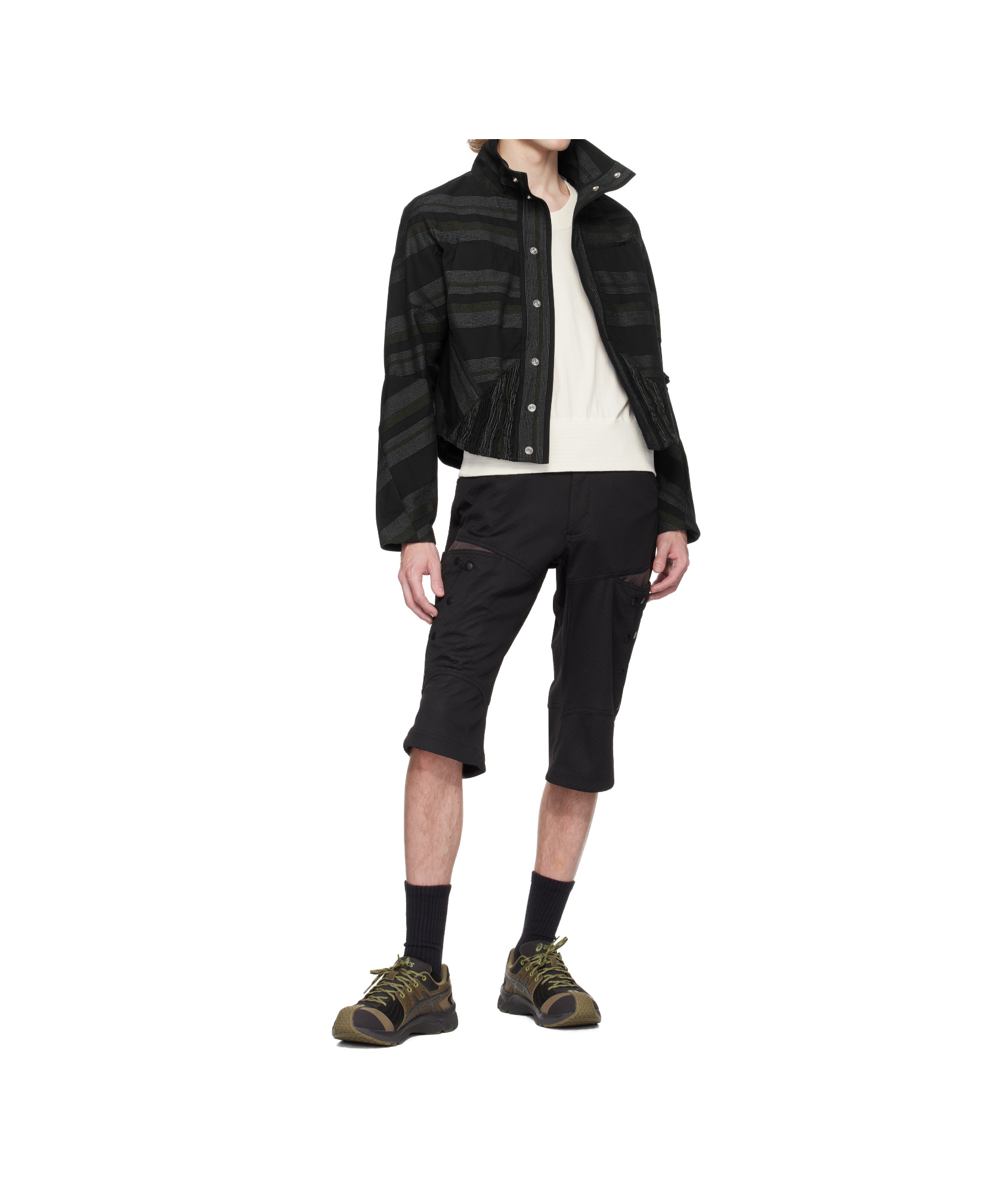 Kiko Kostadinov Inex Snap Shorts In Black/brown