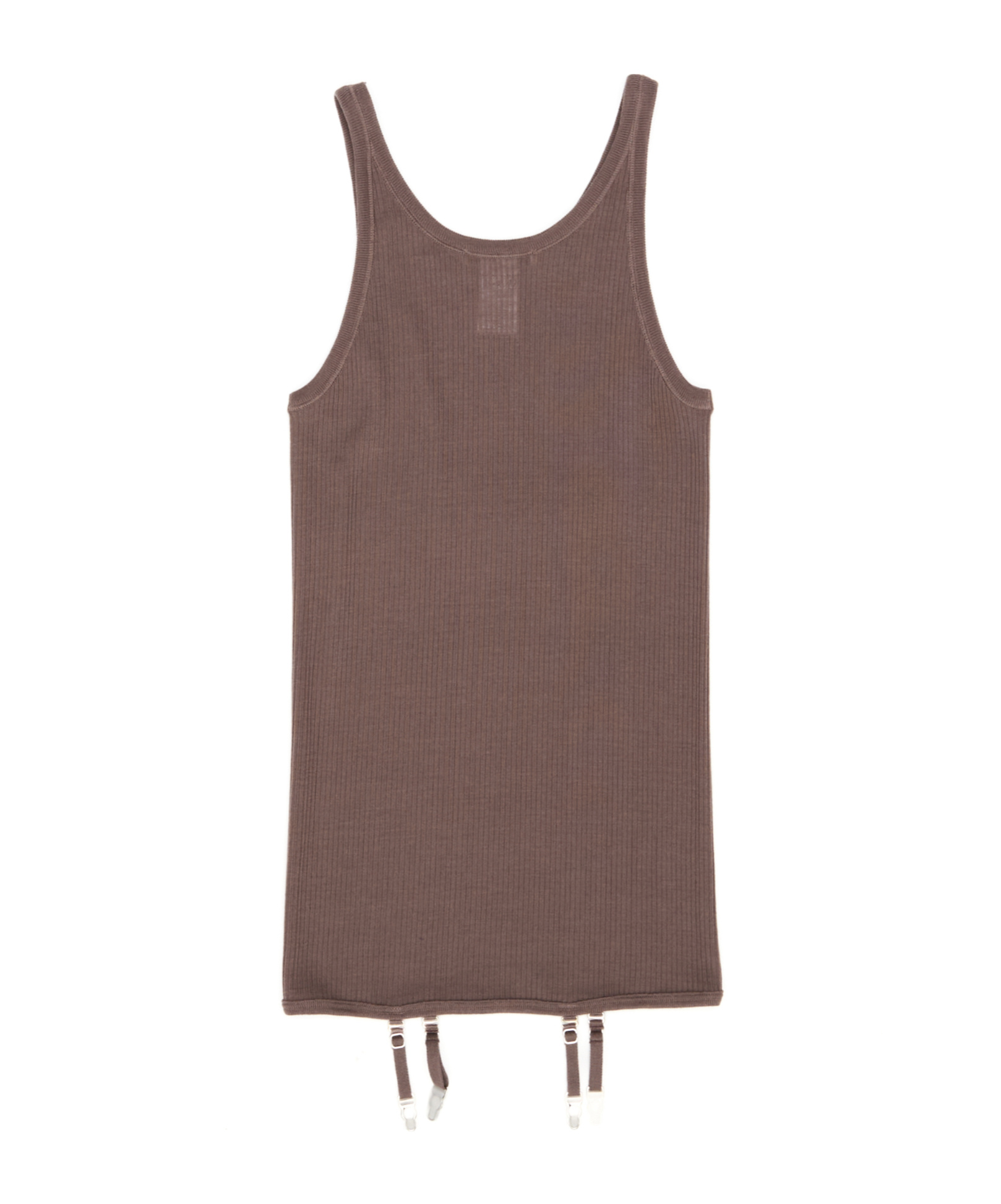 Lemaire Ribbed Vest In Brown