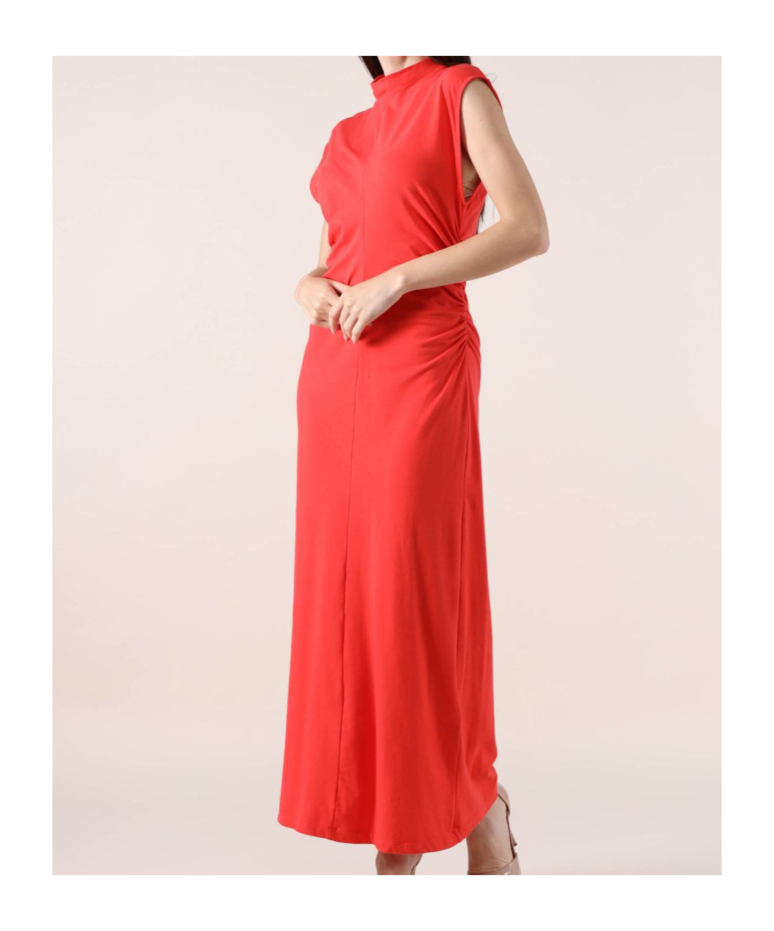 Msgm Sleeveless Dress In Red