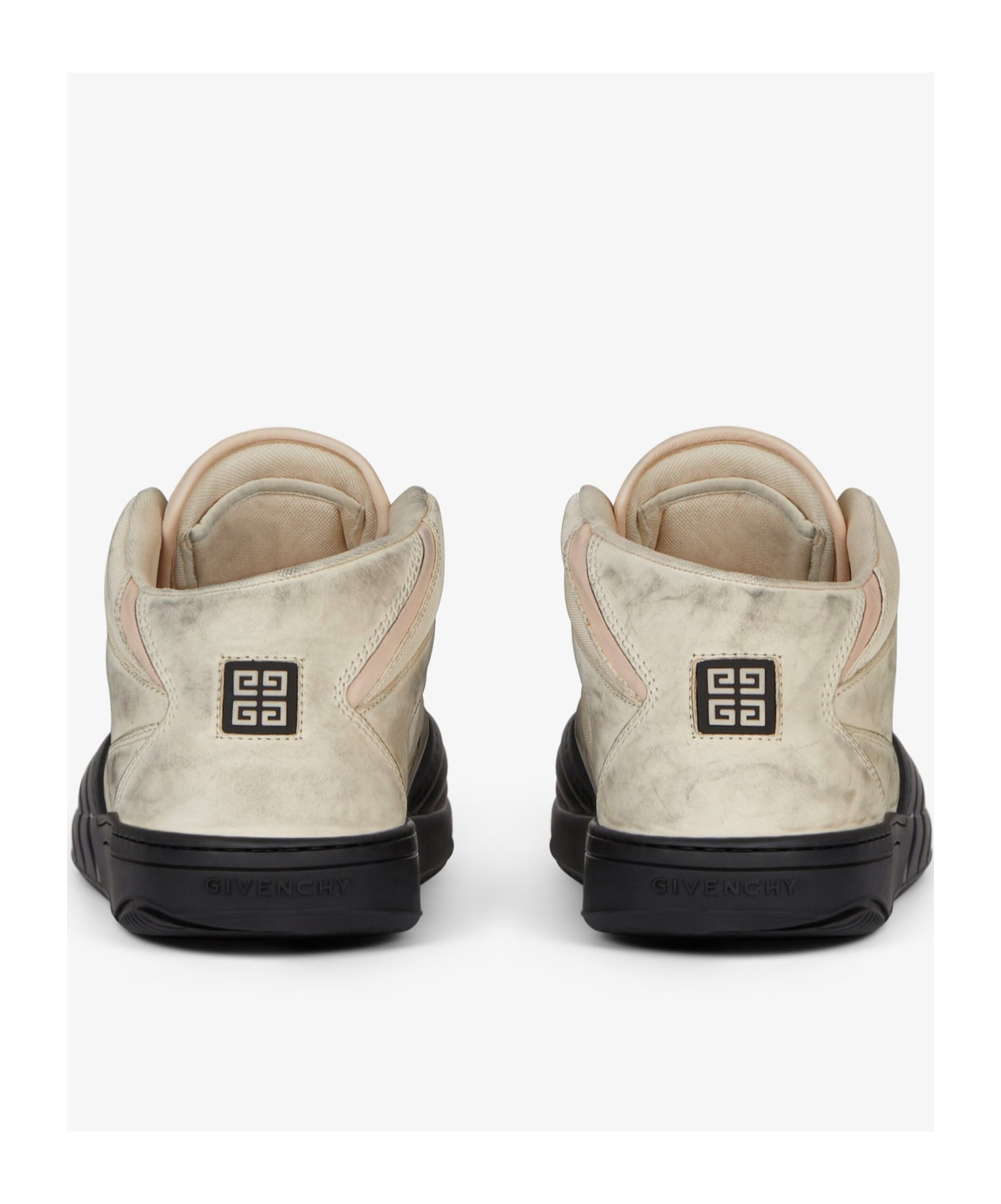 Givenchy Fabric And Leather Sneakers With Intentional Dirties In White