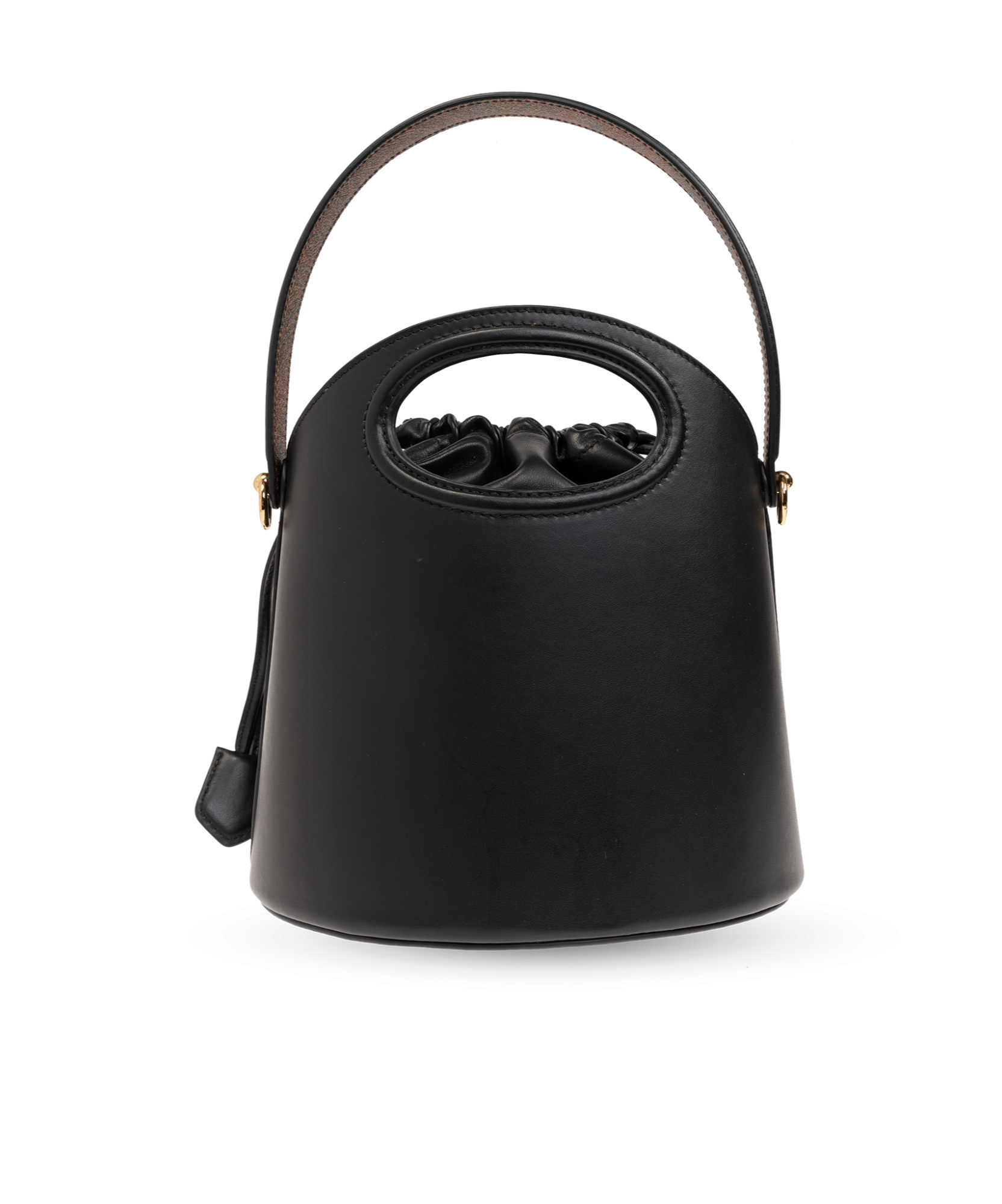 Etro Saturno Medium Drawstring Bucket Bag In Black
