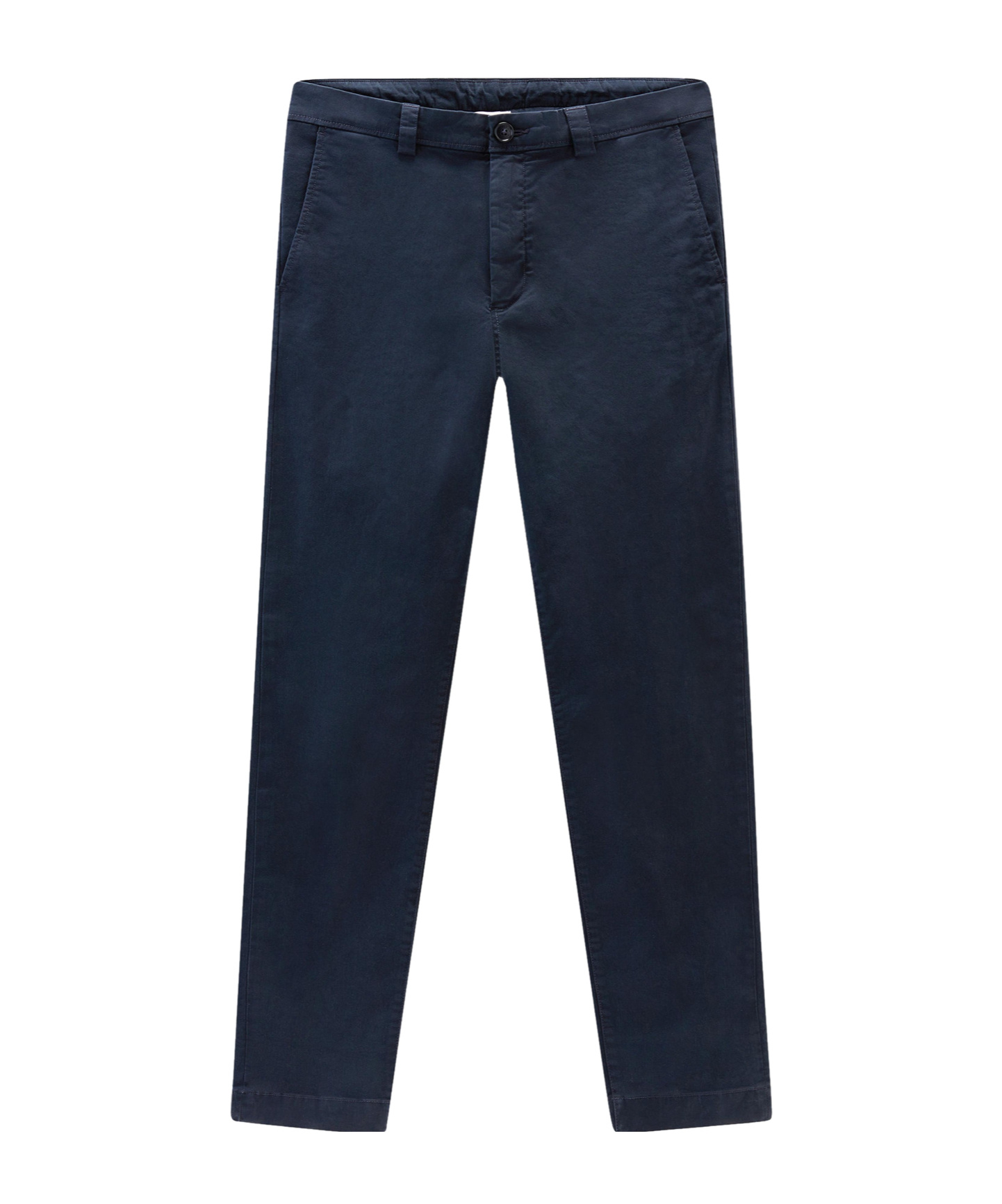 Woolrich Straight-leg Cotton Chino Trousers In Blue