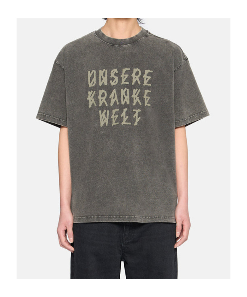 44 Label Group Logo Printed Crewneck T-shirt In Black