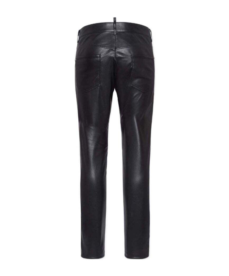 Dsquared2 Cool Guy Faux Leather Jeans In Black