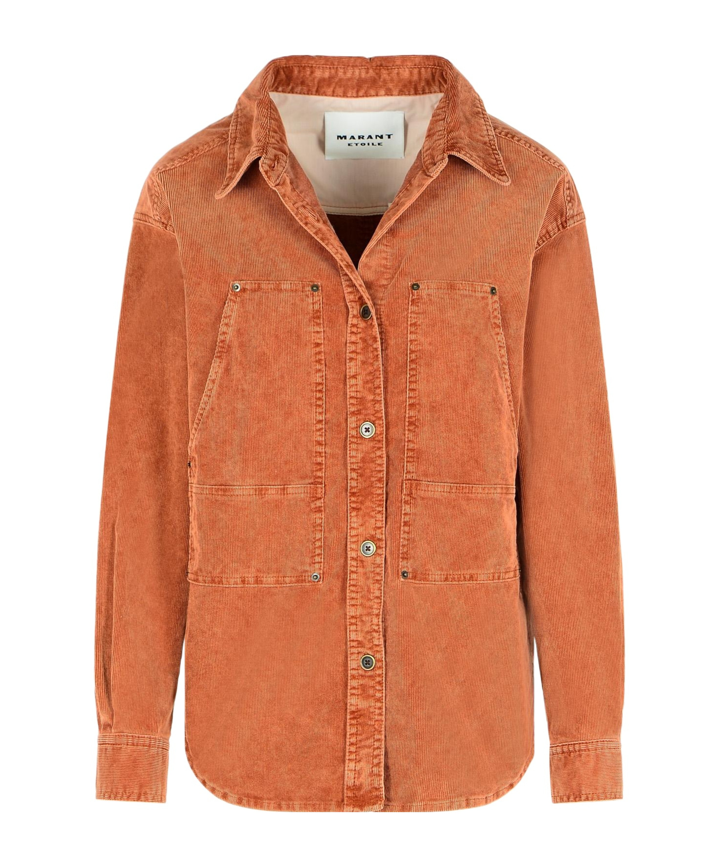 Isabel Marant Étoile Rust Cotton Blend Shirt In Orange