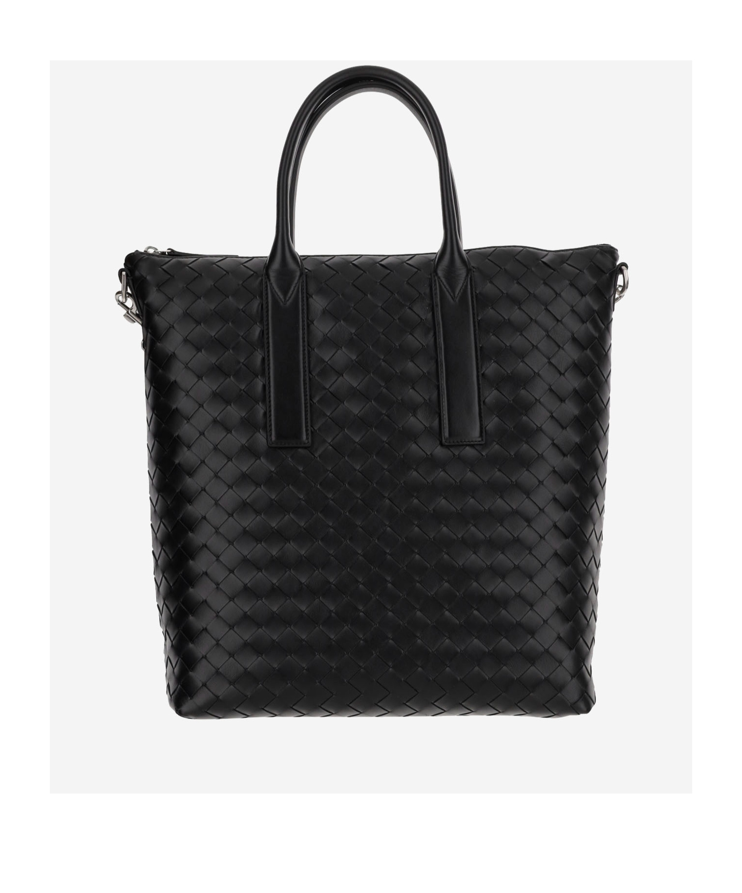 Bottega Veneta Woven Design Shoulder Bag In Black