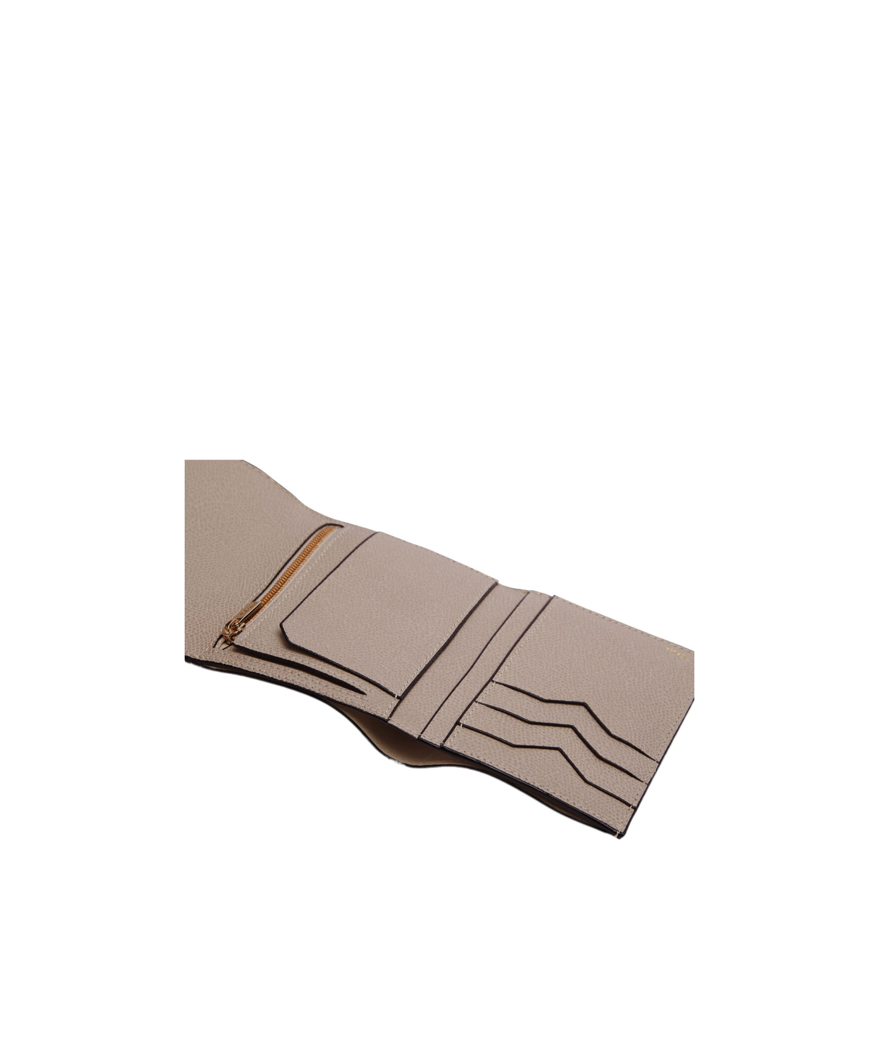 Valextra Iside Folding Wallet In Nude Pink