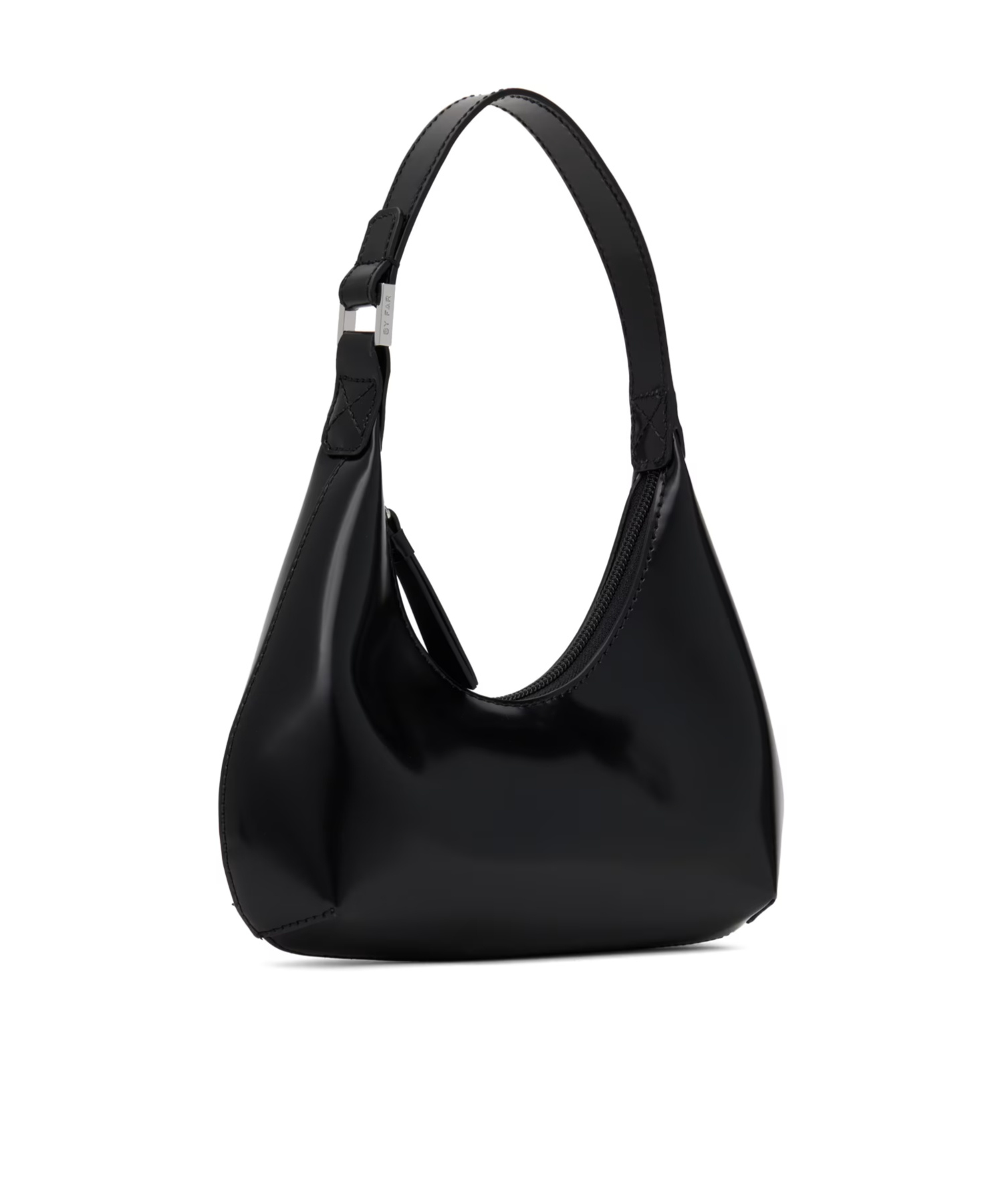 By Far Baby Amber Zippered Underarm Bag In Black