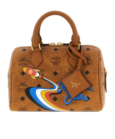 Mcm Ella Boston Top Case In Brown