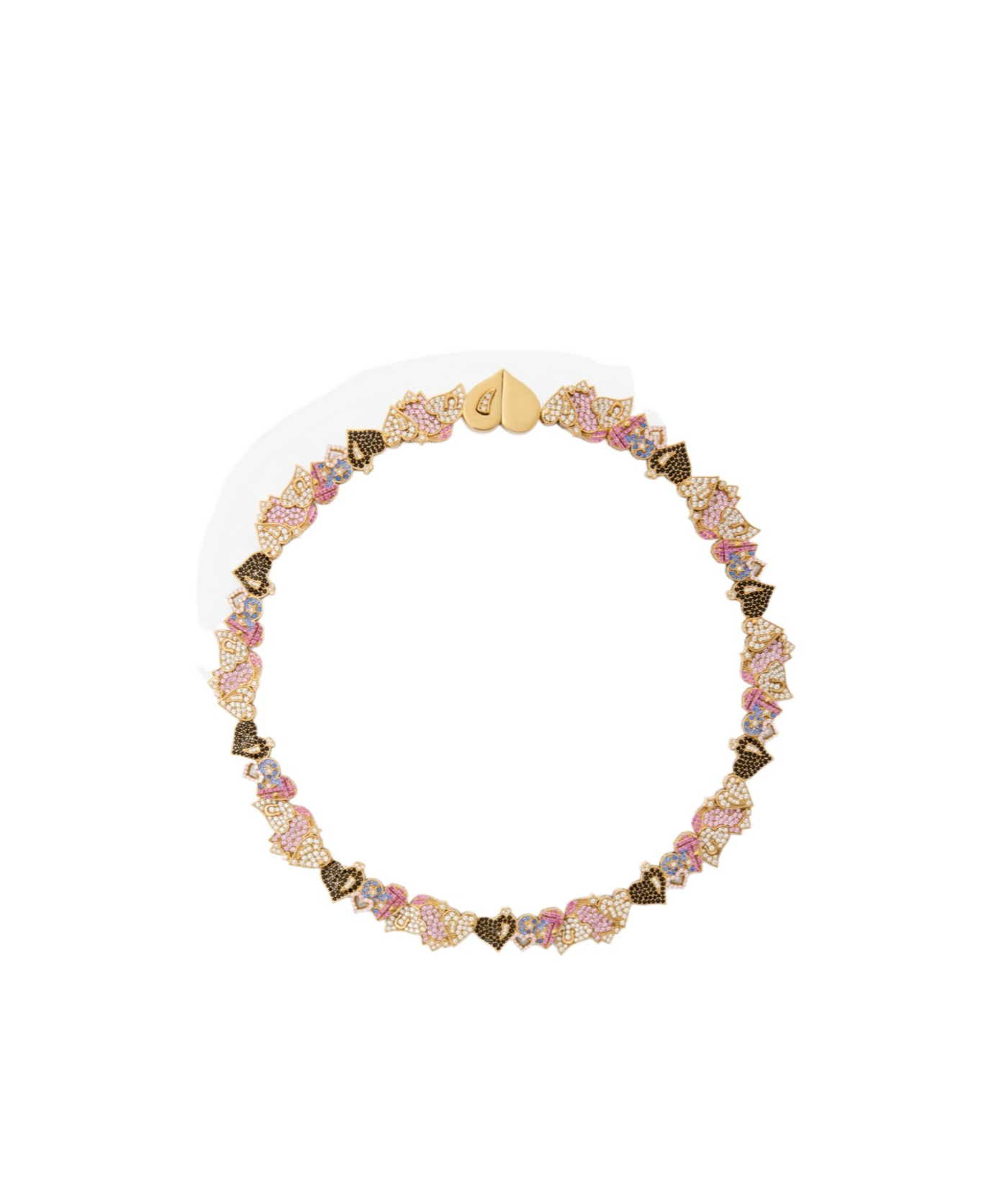 Burberry Fitted Necklace In Gold/multicolor